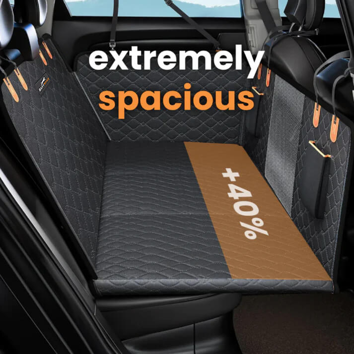 6 - In - 1 Dog Car Seat Cover for Back Seat, Waterproof Dog Car Hammock with Mesh Window, Non - Slip Pet Backseat Protector for Cars, Trucks and Suvs - Paw Fit Gears